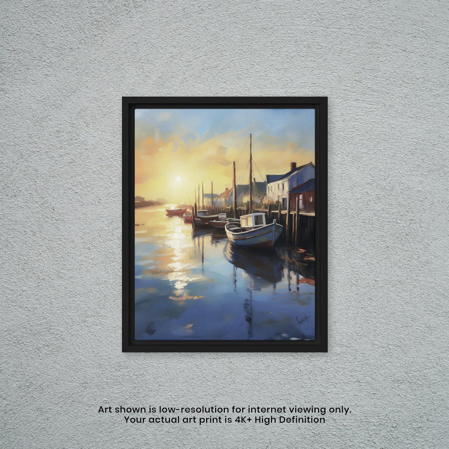 Boats by the Dock - Watercolor Art Print