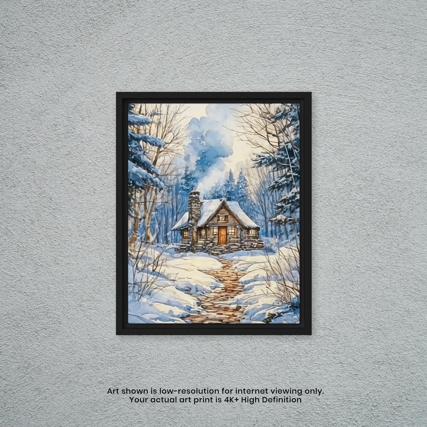 Winter Cabin - Art Print