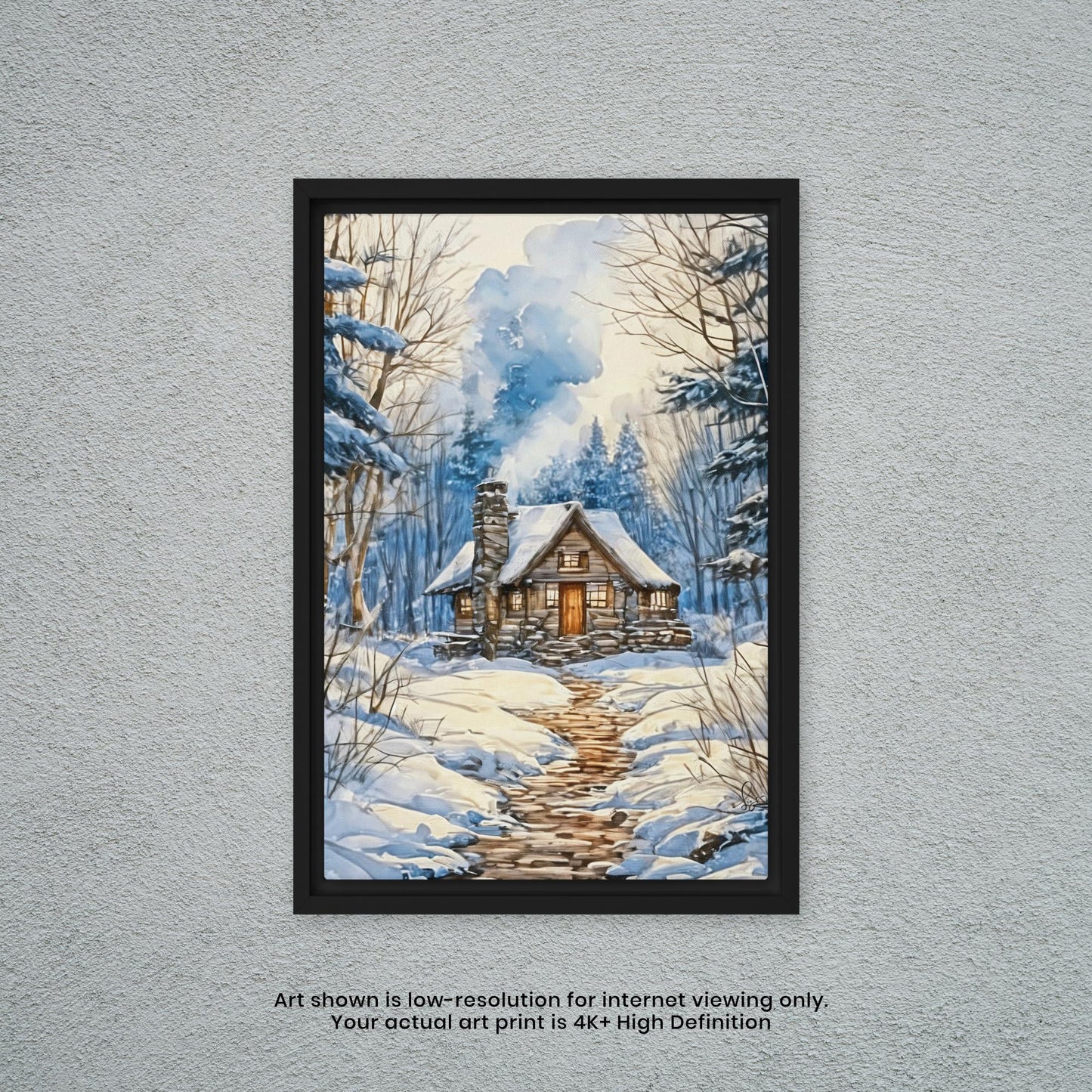 Winter Cabin - Art Print
