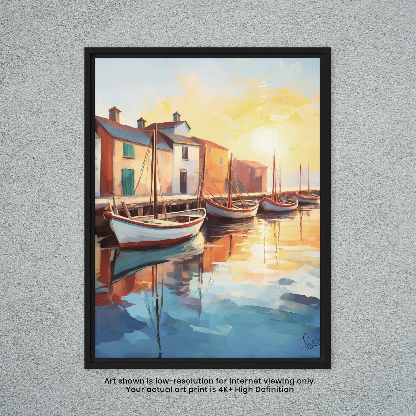 Late Afternoon at the Dock - Watercolor Art Print