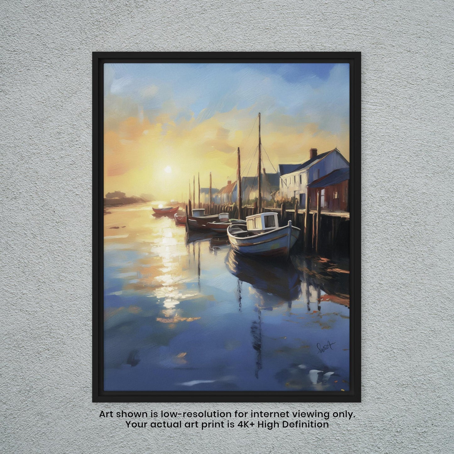 Boats by the Dock - Watercolor Art Print
