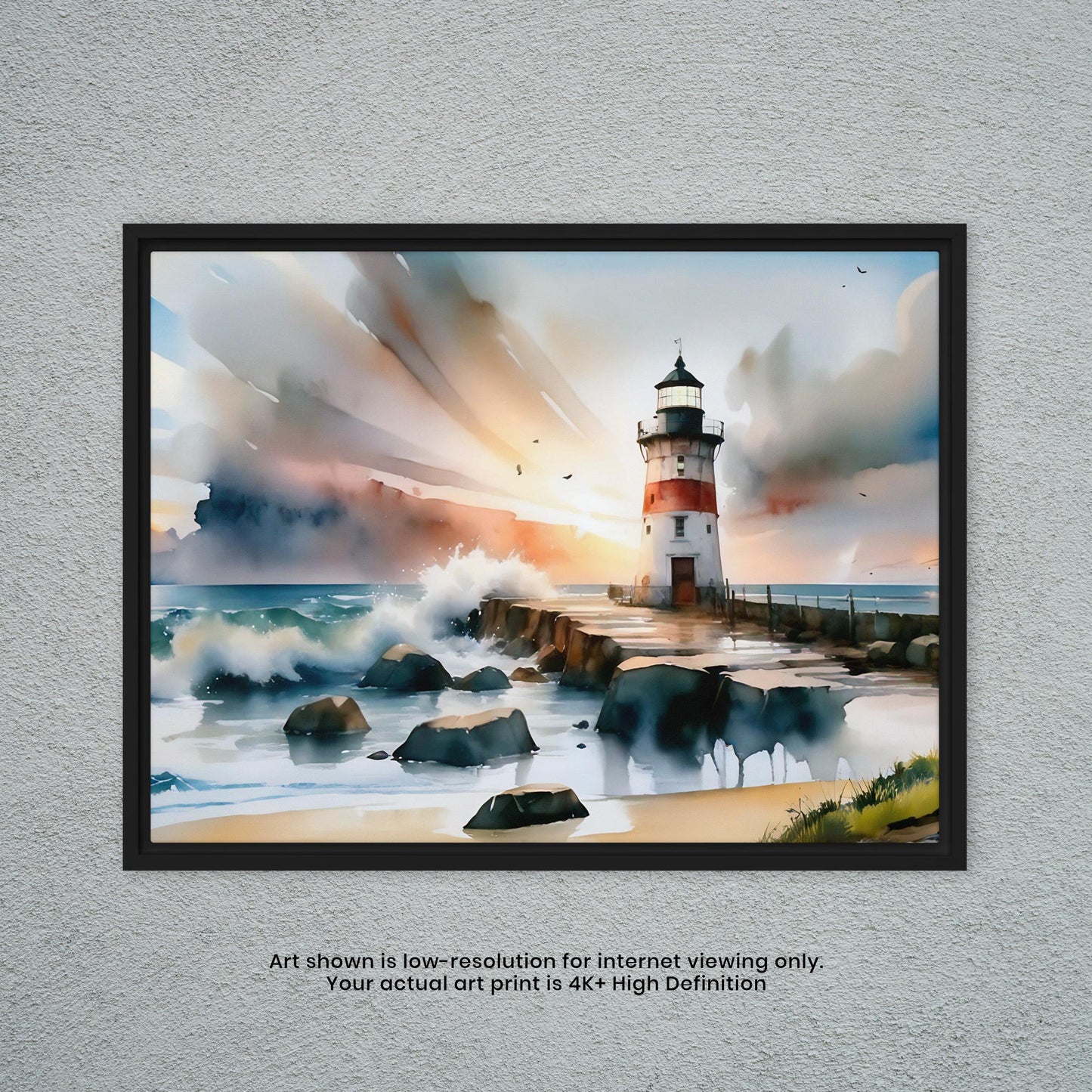 Lighthouse - Watercolor Art Print