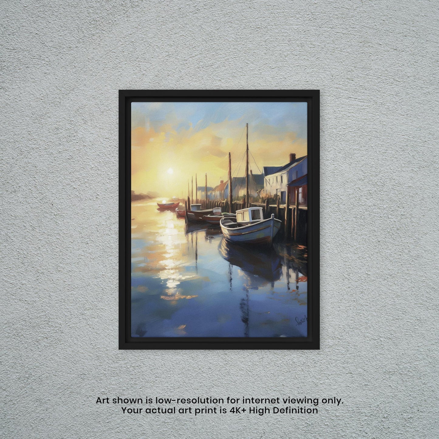 Boats by the Dock - Watercolor Art Print