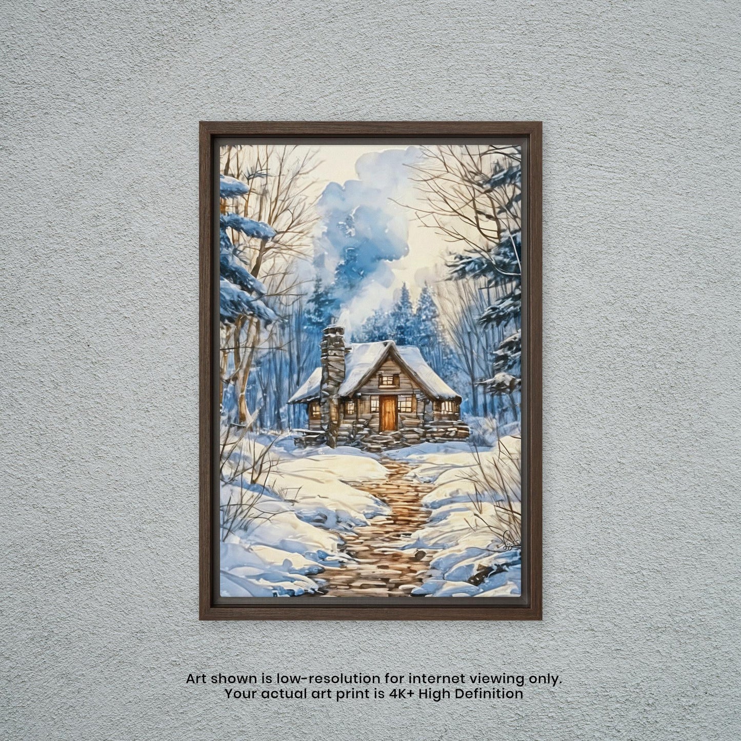Winter Cabin - Art Print