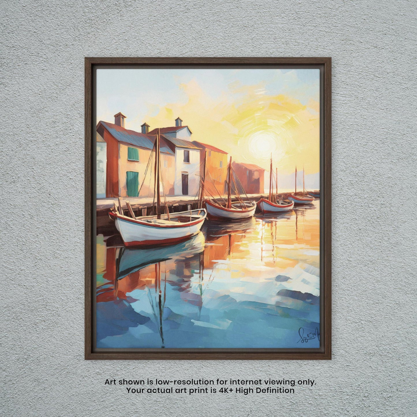 Late Afternoon at the Dock - Watercolor Art Print