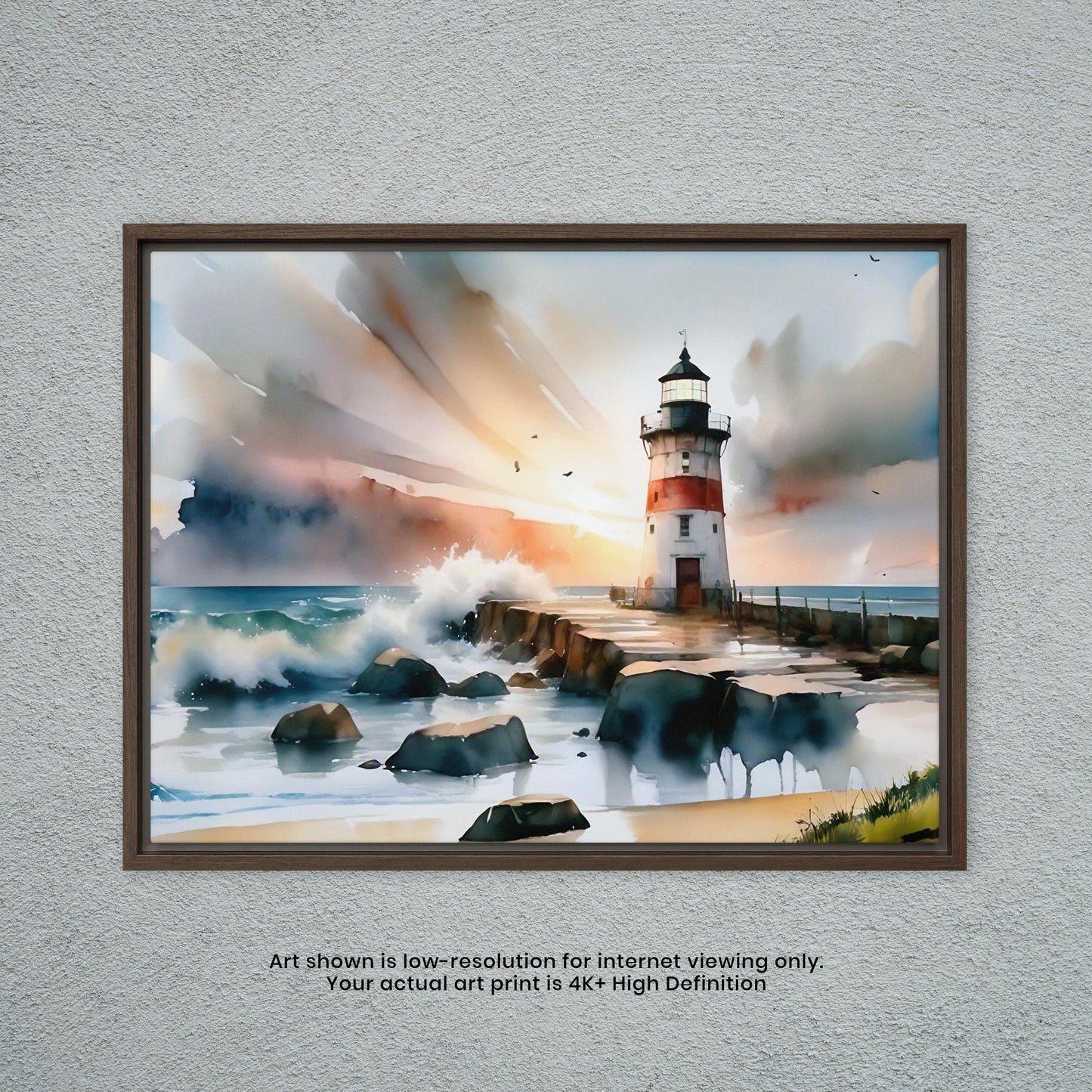 Lighthouse - Watercolor Art Print