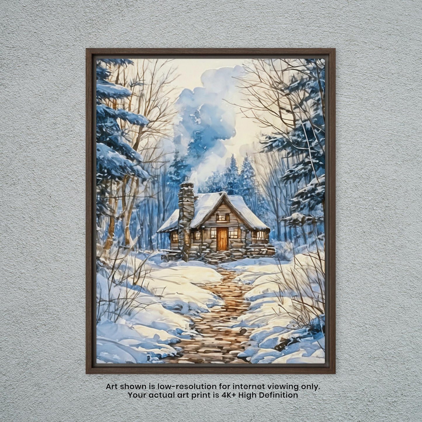 Winter Cabin - Art Print