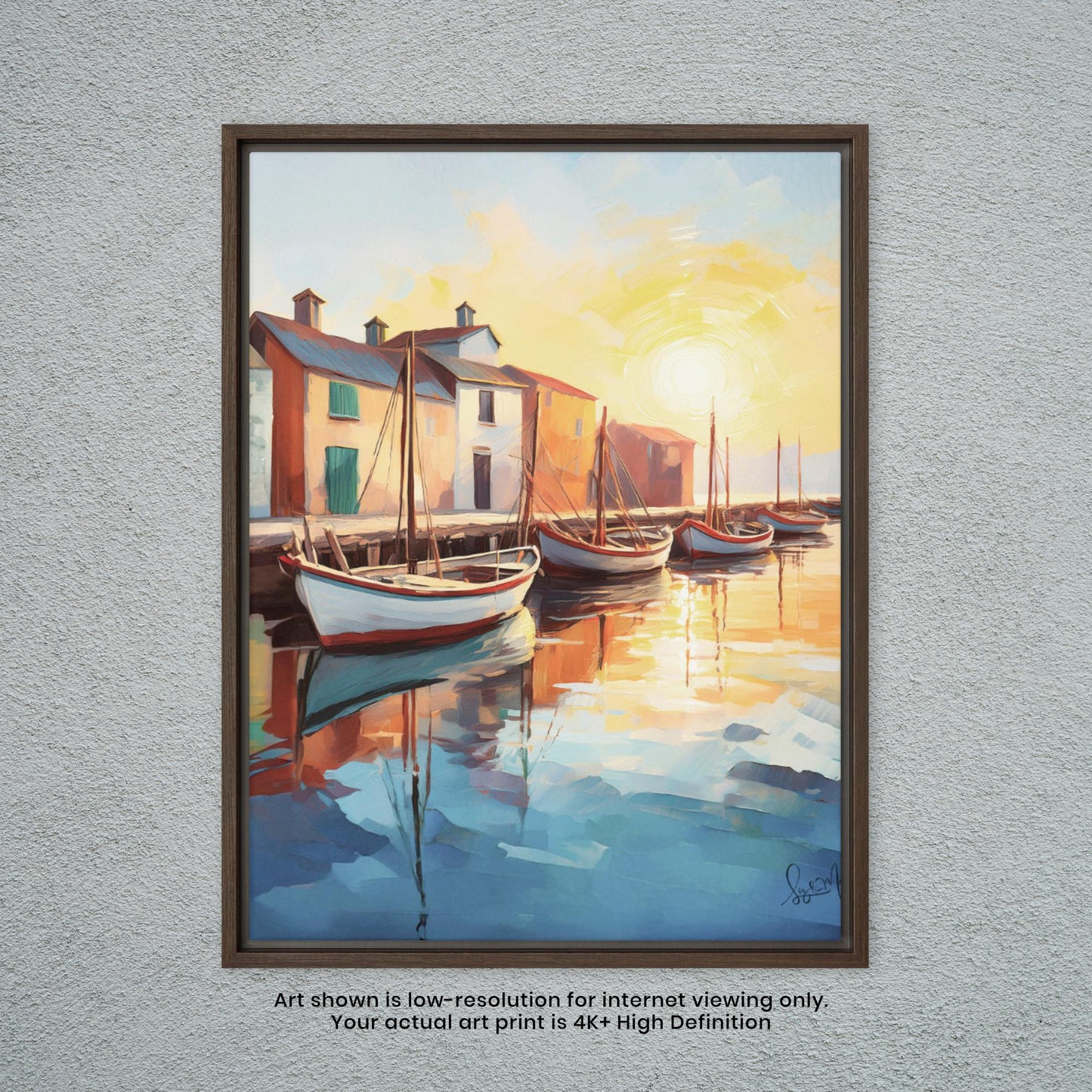 Late Afternoon at the Dock - Watercolor Art Print