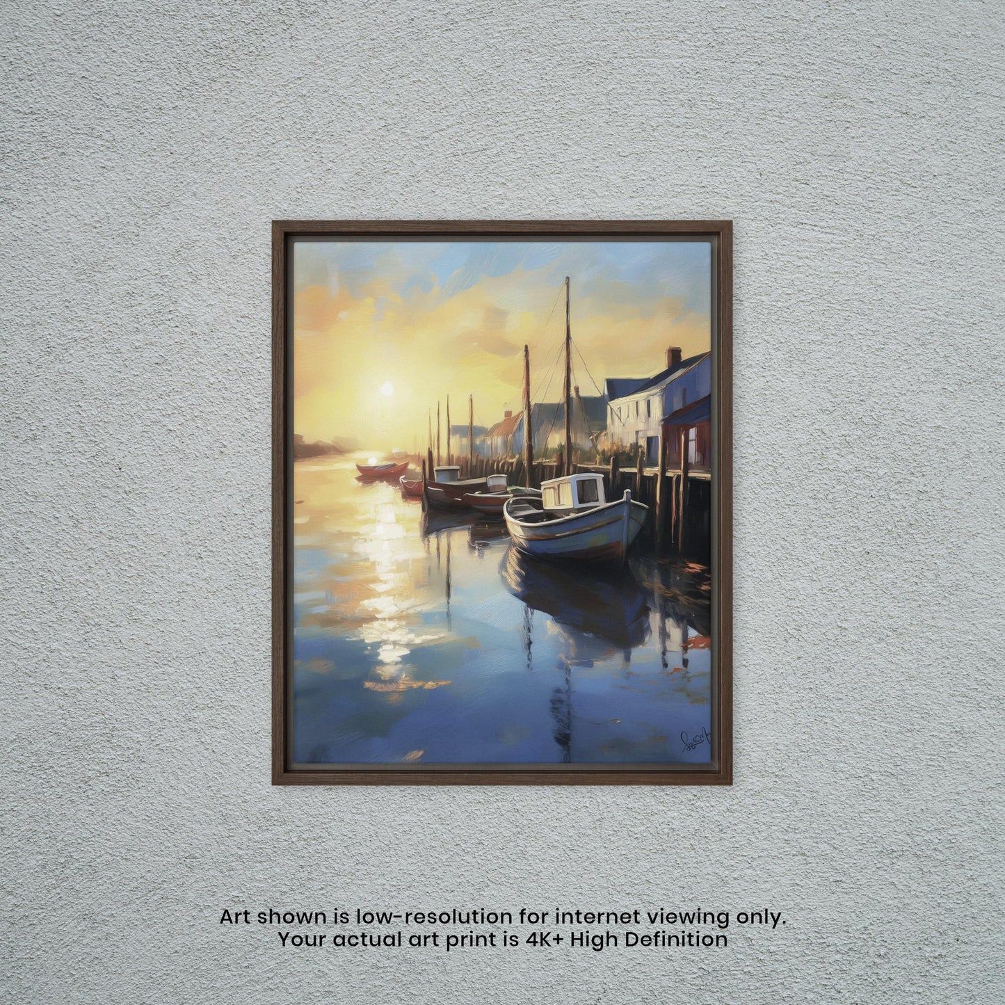Boats by the Dock - Watercolor Art Print