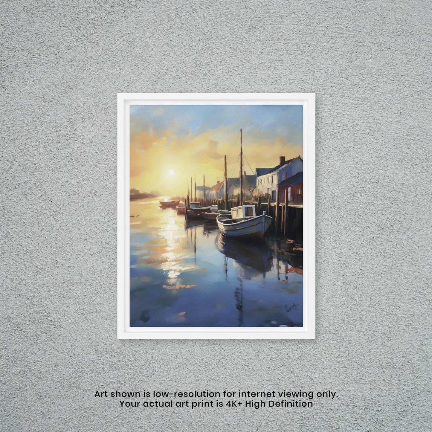 Boats by the Dock - Watercolor Art Print