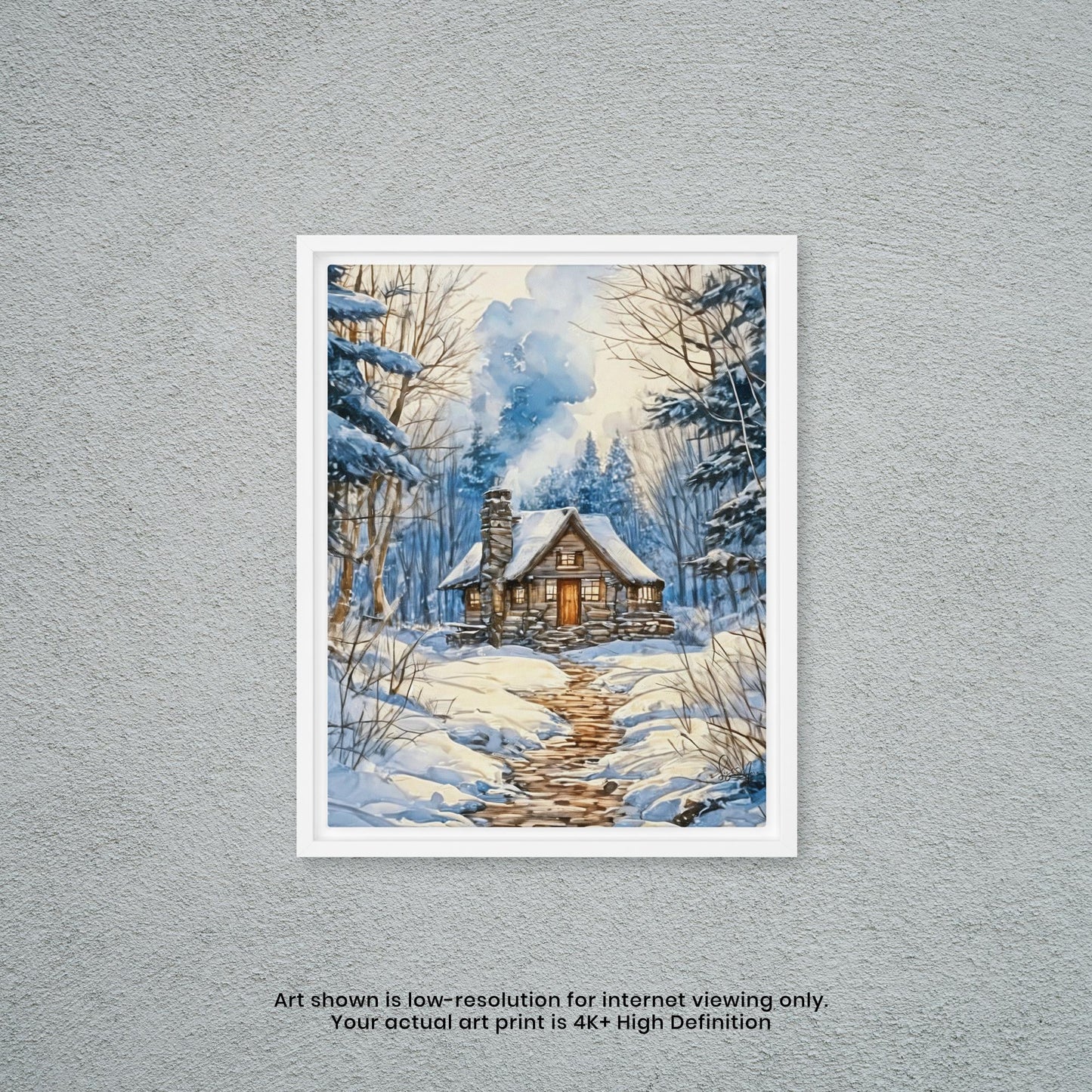Winter Cabin - Art Print