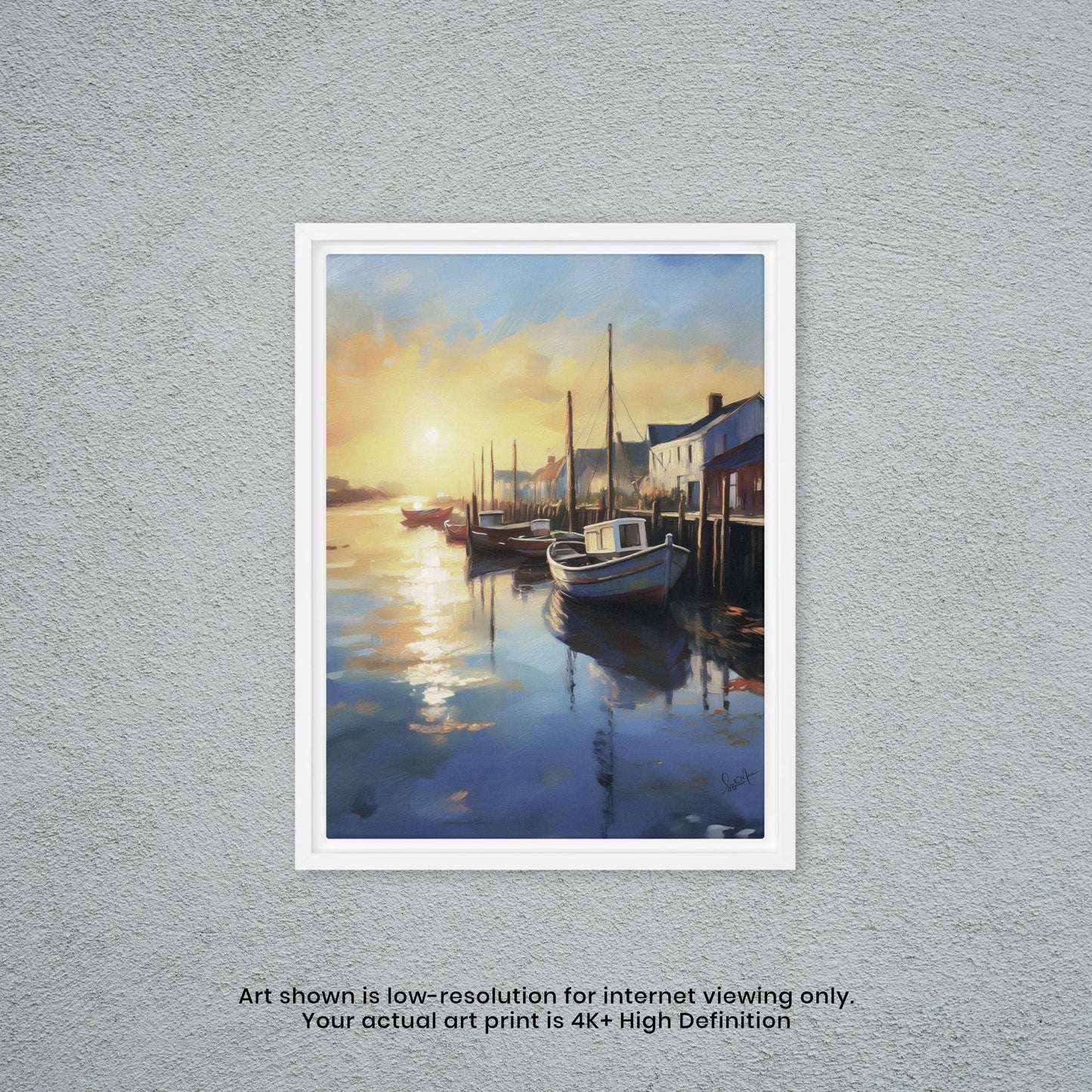 Boats by the Dock - Watercolor Art Print