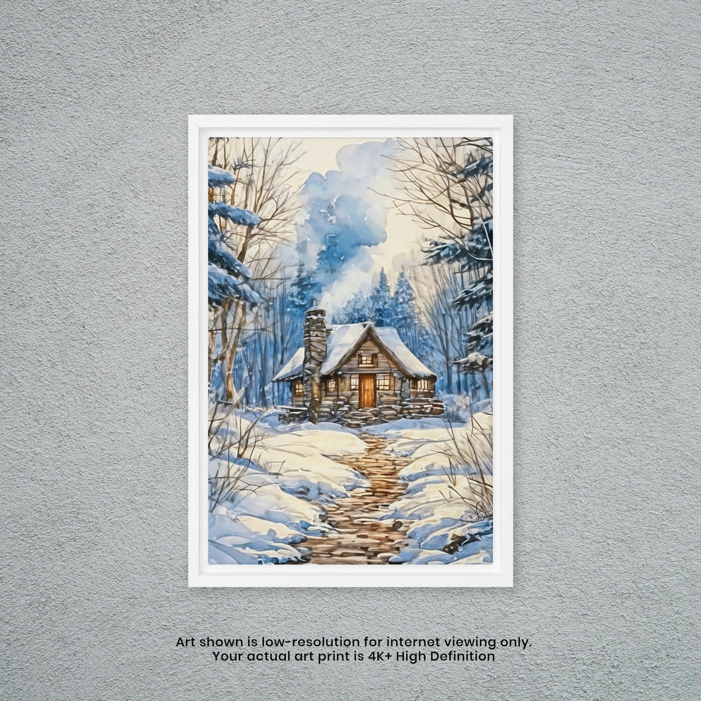 Winter Cabin - Art Print