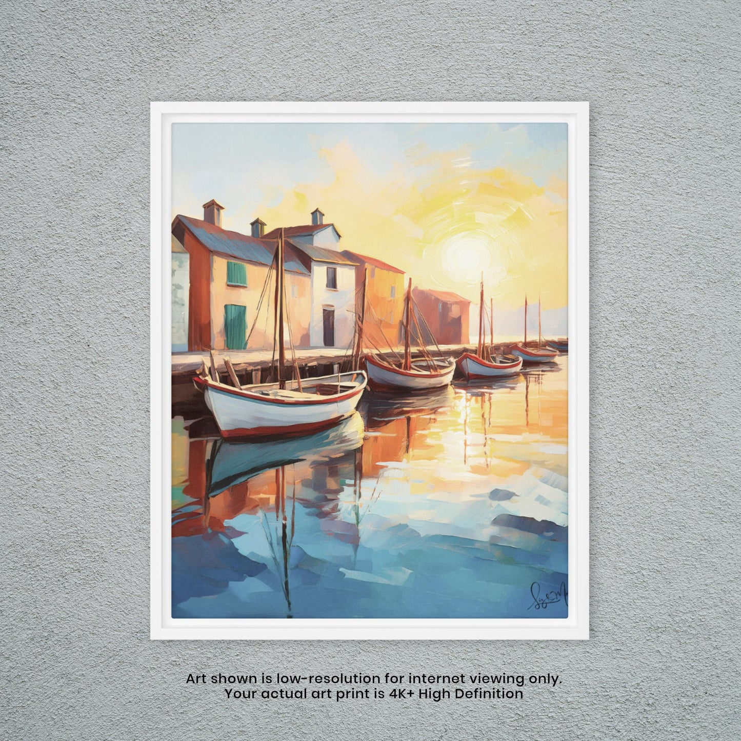 Late Afternoon at the Dock - Watercolor Art Print