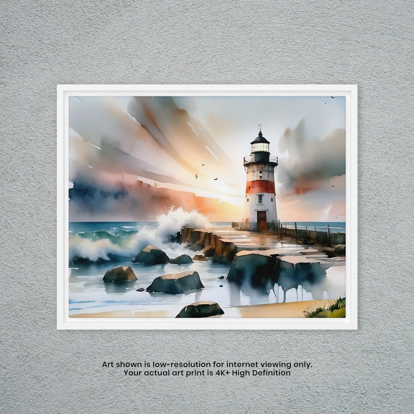 Lighthouse - Watercolor Art Print