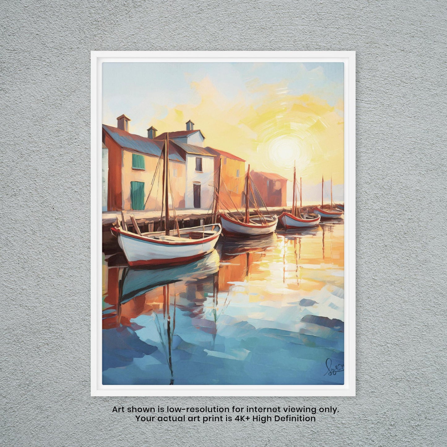 Late Afternoon at the Dock - Watercolor Art Print