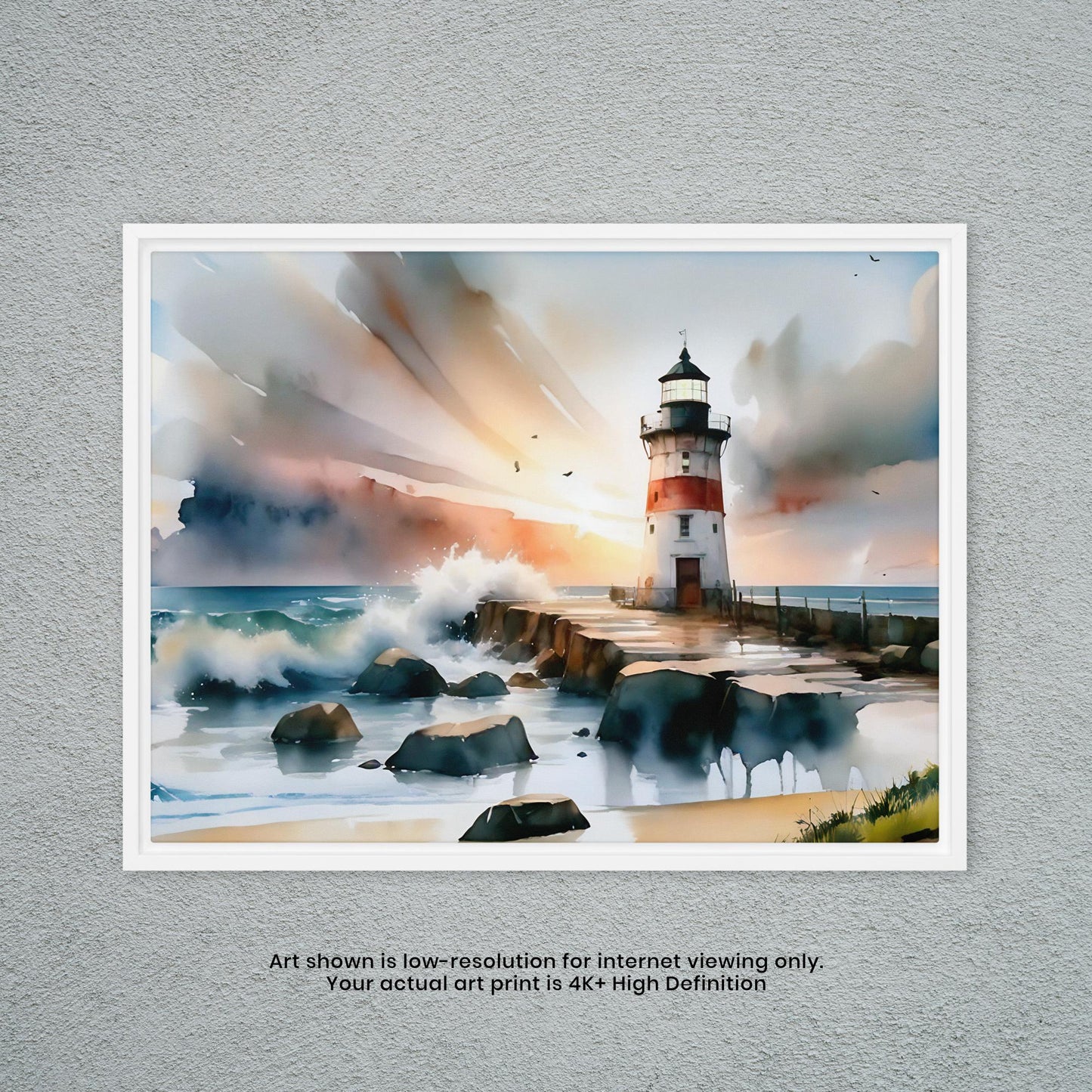Lighthouse - Watercolor Art Print