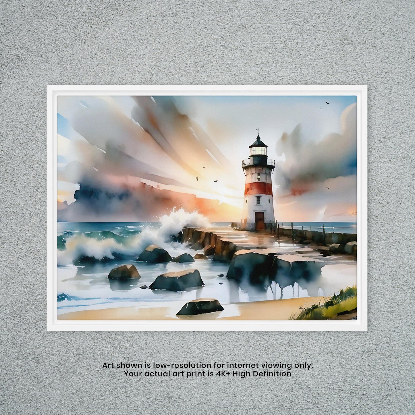 Lighthouse - Watercolor Art Print
