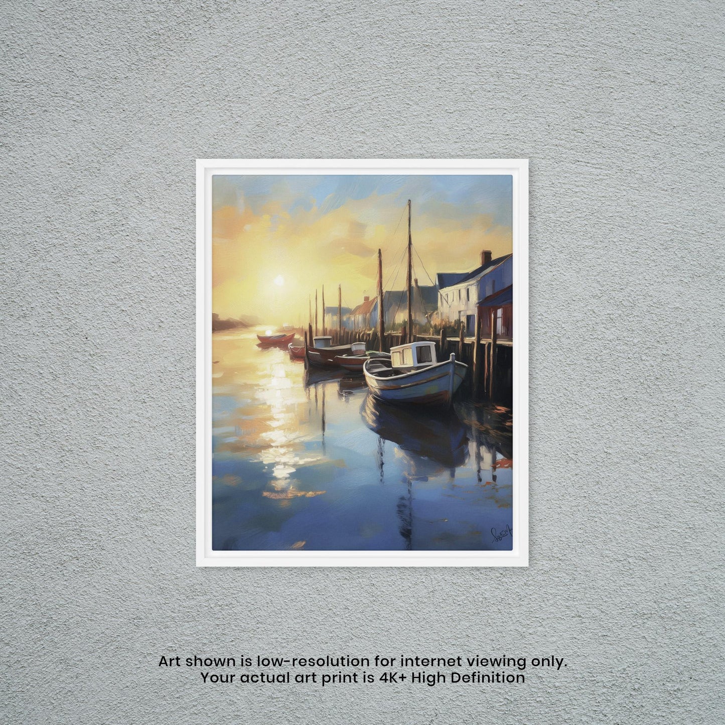 Boats by the Dock - Watercolor Art Print
