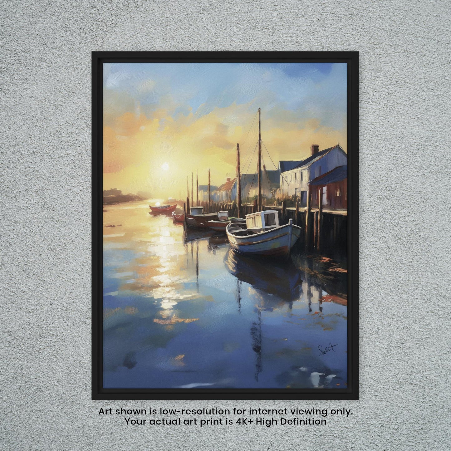 Boats by the Dock - Watercolor Art Print